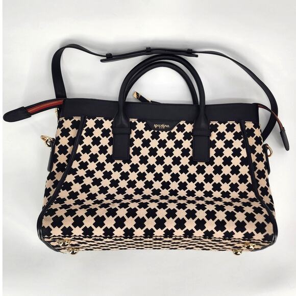 Spartina 449 Daufuskie Island Linen and Leather Weekender Bag - Picture 8 of 16